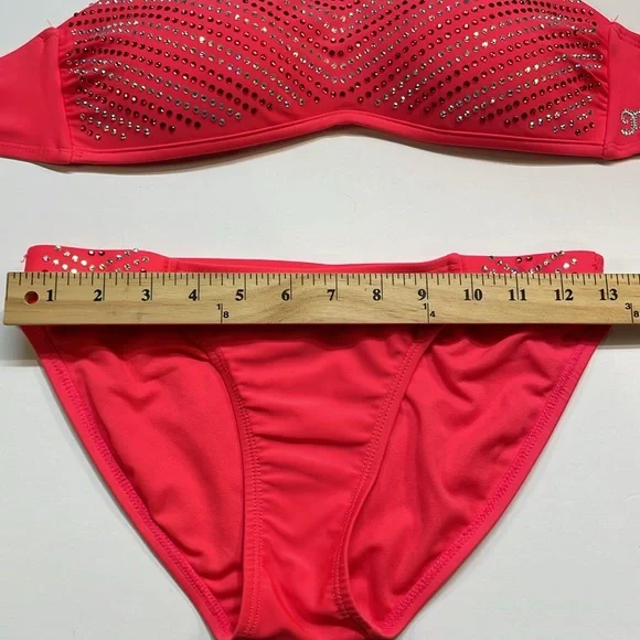 Miss Me womens Bikini 2 piece Rhinestones 2 piece swim suit Sz S/M - Picture 12 of 13
